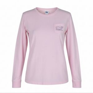 Vineyard Vines T Shirt Women S Pink Breast Cancer Awareness Whale Chest Pocket